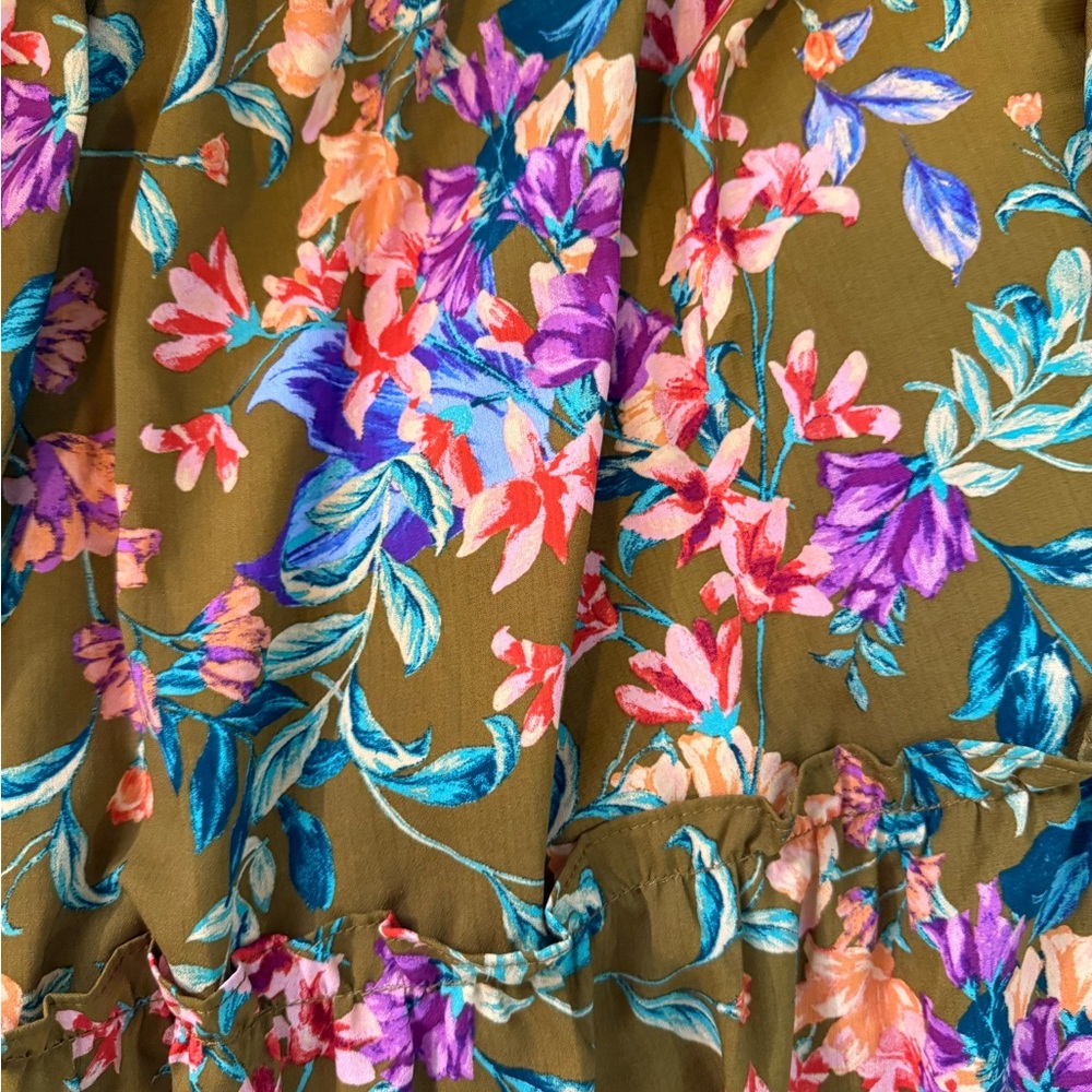 Lightweight & Airy Floral Halter Maxi/Midi Dress (Green/pink/purple/coral/blue) - Picture 13 of 13